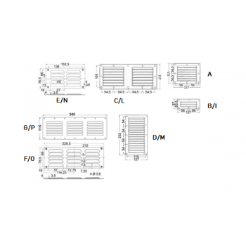 Griglia aerazione rettangolare 